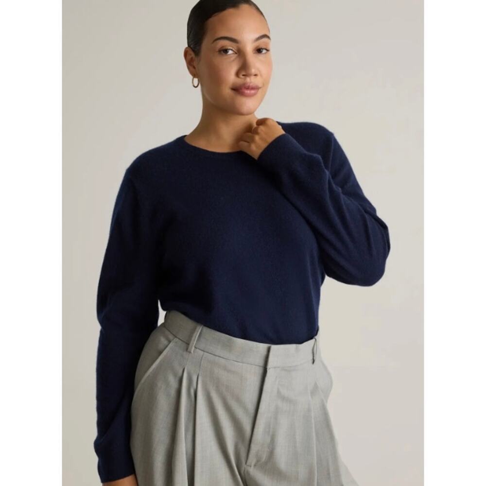NEW! Quince 100% Mongolian Luxury Cashmere Crewneck Pullover Sweater  Black S #